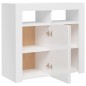 Sideboard mit LED-Leuchten Hochglanz-Weiß 80x35x75 cm Sideboard mit LED-Leuchten Hochglanz-Weiß 80x35x75 cm