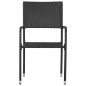 Garten-Essstühle 6 Stk. Poly Rattan Schwarz Garten-Essstühle 6 Stk. Poly Rattan Schwarz