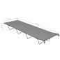 Campingbetten 2 Stk. 180x60x19 cm Oxford-Gewebe und Stahl Grau Campingbetten 2 Stk. 180x60x19 cm Oxford-Gewebe und Stahl Grau