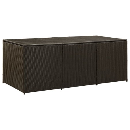 Gartenbox Poly Rattan 180x90x70 cm Braun