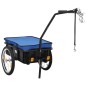 Fahrradanhänger/Handwagen 155x60x83 cm Stahl Blau Fahrradanhänger/Handwagen 155x60x83 cm Stahl Blau