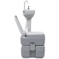 Campingtoilette und Handwaschbecken Set Tragbar Grau Campingtoilette und Handwaschbecken Set Tragbar Grau