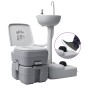Campingtoilette und Handwaschbecken Set Tragbar Grau Campingtoilette und Handwaschbecken Set Tragbar Grau