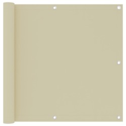 vidaXL Balkon-Sichtschutz Creme 90x500 cm Oxford-Gewebe