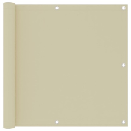 vidaXL Balkon-Sichtschutz Creme 90x500 cm Oxford-Gewebe