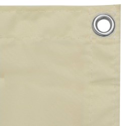 vidaXL Balkon-Sichtschutz Creme 90x500 cm Oxford-Gewebe