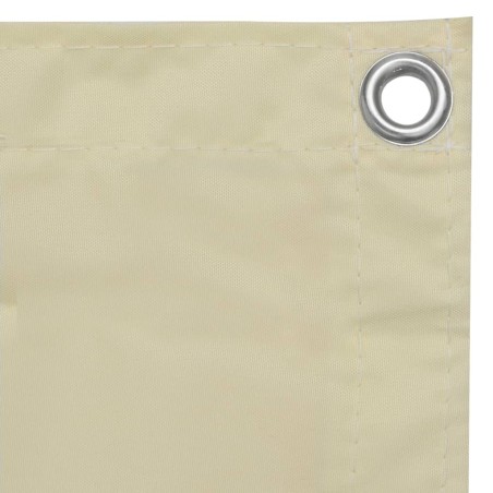 vidaXL Balkon-Sichtschutz Creme 90x500 cm Oxford-Gewebe