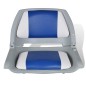 vidaXL Bootssitz Klappbar mit Polster in Blau-Weiß 48x51x41 cm vidaXL Bootssitz Klappbar mit Polster in Blau-Weiß 48x51x41 cm