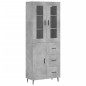 Highboard Betongrau 69,5x34x180 cm Holzwerkstoff Highboard Betongrau 69,5x34x180 cm Holzwerkstoff