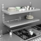 2-stufiges Wandregal Edelstahl 120 x 30 cm 2-stufiges Wandregal Edelstahl 120 x 30 cm