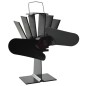 vidaXL Ofenventilator Wärmebetrieben 2 Blätter Schwarz vidaXL Ofenventilator Wärmebetrieben 2 Blätter Schwarz
