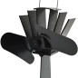 vidaXL Ofenventilator Wärmebetrieben 2 Blätter Schwarz vidaXL Ofenventilator Wärmebetrieben 2 Blätter Schwarz