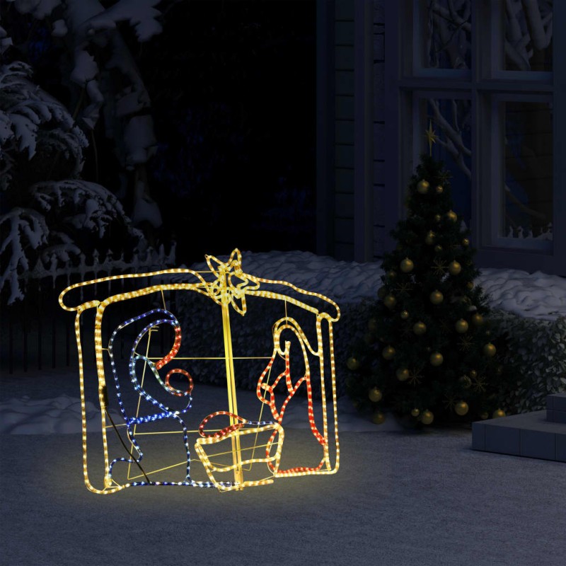 Weihnachtskrippe Weihnachtsdekoration 240 LEDs 116x41x87 cm Weihnachtskrippe Weihnachtsdekoration 240 LEDs 116x41x87 cm