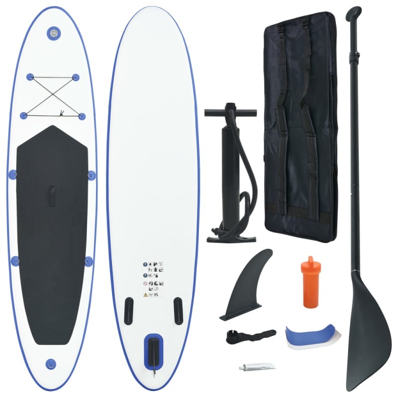 Stand Up Paddle Board SUP Aufblasbar Blau und Weiß Stand Up Paddle Board SUP Aufblasbar Blau und Weiß