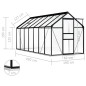 vidaXL Gewächshaus mit Fundament Anthrazit Aluminium 8,17 m² vidaXL Gewächshaus mit Fundament Anthrazit Aluminium 8,17 m²