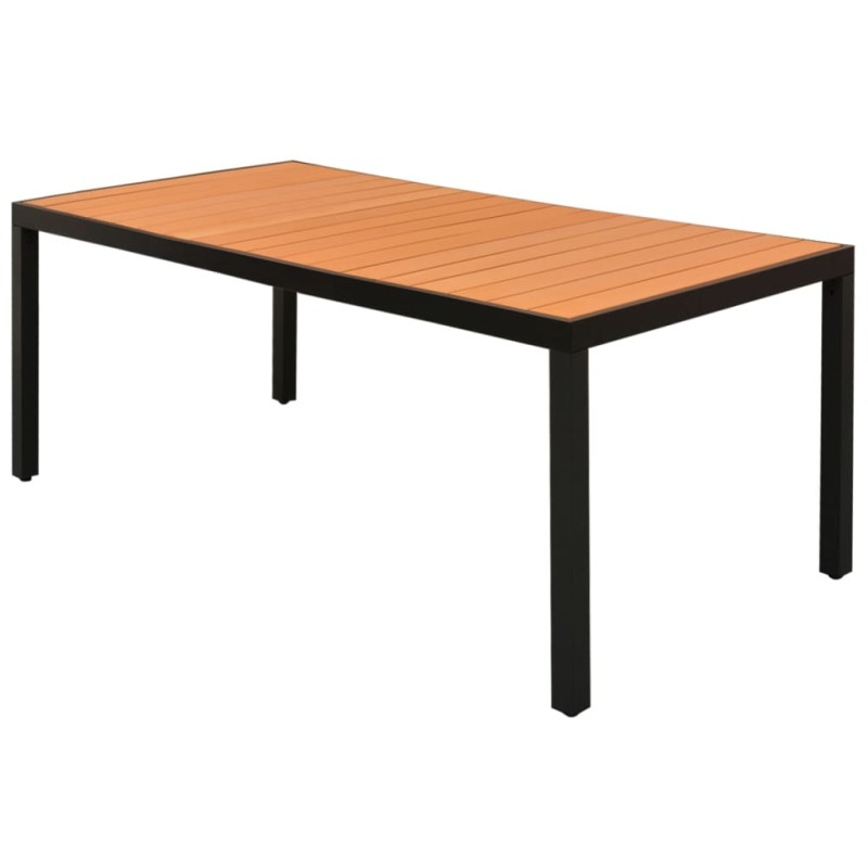 vidaXL Gartentisch Braun 185x90x74 cm Aluminium und WPC vidaXL Gartentisch Braun 185x90x74 cm Aluminium und WPC