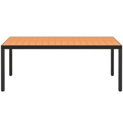 vidaXL Gartentisch Braun 185x90x74 cm Aluminium und WPC