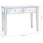 vidaXL Verspiegelter Konsolentisch aus MDF und Glas 106,5x38x76,5 cm vidaXL Verspiegelter Konsolentisch aus MDF und Glas 106,5x38x76,5 cm