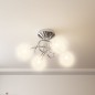 Deckenleuchte mit Drahtgeflecht-Schirmen für 4 G9 LED-Leuchten Deckenleuchte mit Drahtgeflecht-Schirmen für 4 G9 LED-Leuchten