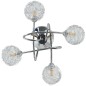 Deckenleuchte mit Drahtgeflecht-Schirmen für 4 G9 LED-Leuchten Deckenleuchte mit Drahtgeflecht-Schirmen für 4 G9 LED-Leuchten