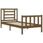 Massivholzbett mit Kopfteil Honigbraun 90x200 cm Massivholzbett mit Kopfteil Honigbraun 90x200 cm