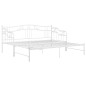 Ausziehsofa Bettgestell Weiß Metall 90x200 cm Ausziehsofa Bettgestell Weiß Metall 90x200 cm