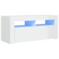 TV-Schrank mit LED-Leuchten Hochglanz-Weiß 90x35x40 cm TV-Schrank mit LED-Leuchten Hochglanz-Weiß 90x35x40 cm