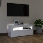 TV-Schrank mit LED-Leuchten Hochglanz-Weiß 90x35x40 cm TV-Schrank mit LED-Leuchten Hochglanz-Weiß 90x35x40 cm