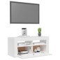 TV-Schrank mit LED-Leuchten Hochglanz-Weiß 90x35x40 cm TV-Schrank mit LED-Leuchten Hochglanz-Weiß 90x35x40 cm