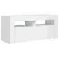TV-Schrank mit LED-Leuchten Hochglanz-Weiß 90x35x40 cm TV-Schrank mit LED-Leuchten Hochglanz-Weiß 90x35x40 cm