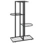 vidaXL Blumenständer 4-Etagen 43x22x76 cm Schwarz Metall vidaXL Blumenständer 4-Etagen 43x22x76 cm Schwarz Metall