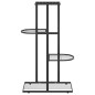 vidaXL Blumenständer 4-Etagen 43x22x76 cm Schwarz Metall vidaXL Blumenständer 4-Etagen 43x22x76 cm Schwarz Metall
