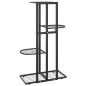 vidaXL Blumenständer 4-Etagen 43x22x76 cm Schwarz Metall vidaXL Blumenständer 4-Etagen 43x22x76 cm Schwarz Metall
