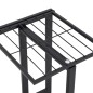 vidaXL Blumenständer 4-Etagen 43x22x76 cm Schwarz Metall vidaXL Blumenständer 4-Etagen 43x22x76 cm Schwarz Metall