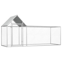 vidaXL Hühnerstall 3x1x1,5 m Verzinkter Stahl