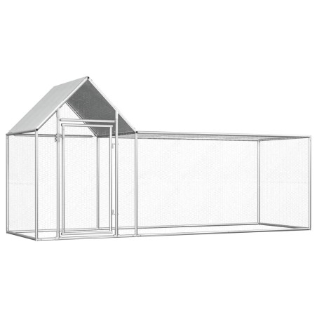 vidaXL Hühnerstall 3x1x1,5 m Verzinkter Stahl