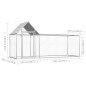 vidaXL Hühnerstall 3x1x1,5 m Verzinkter Stahl vidaXL Hühnerstall 3x1x1,5 m Verzinkter Stahl