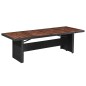Garten-Esstisch Poly Rattan und Massivholz 240 x 90 x 74 cm Garten-Esstisch Poly Rattan und Massivholz 240 x 90 x 74 cm