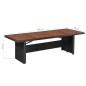 Garten-Esstisch Poly Rattan und Massivholz 240 x 90 x 74 cm Garten-Esstisch Poly Rattan und Massivholz 240 x 90 x 74 cm