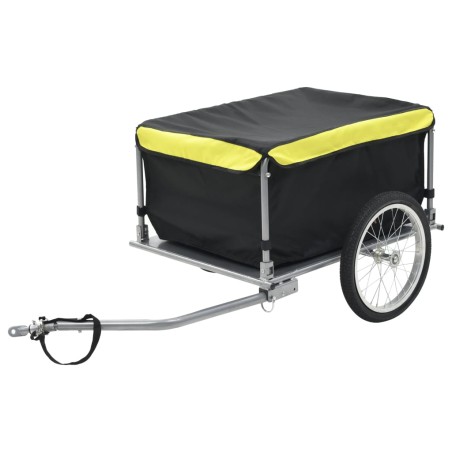 Fahrrad-Lastenanhänger Schwarz und Gelb 65 kg