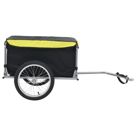 Fahrrad-Lastenanhänger Schwarz und Gelb 65 kg