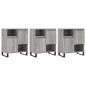 Sideboards 3 Stk. Grau Sonoma Holzwerkstoff Sideboards 3 Stk. Grau Sonoma Holzwerkstoff