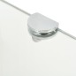 Eckregal mit verchromten Halterungen Glas Transparent 25 x 25 cm Eckregal mit verchromten Halterungen Glas Transparent 25 x 25 cm