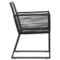 Gartenstühle 4 Stk. Seil Rattan Schwarz Gartenstühle 4 Stk. Seil Rattan Schwarz