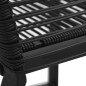 Gartenstühle 4 Stk. Seil Rattan Schwarz Gartenstühle 4 Stk. Seil Rattan Schwarz