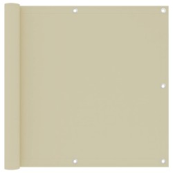 Balkon-Sichtschutz Creme 90x300 cm Oxford-Gewebe