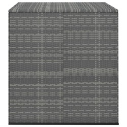 Garten-Kissenbox PE Rattan 100x97,5x104 cm Grau