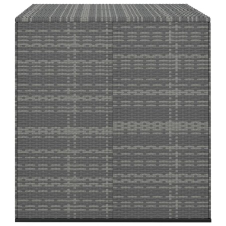 Garten-Kissenbox PE Rattan 100x97,5x104 cm Grau
