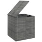 Garten-Kissenbox PE Rattan 100x97,5x104 cm Grau Garten-Kissenbox PE Rattan 100x97,5x104 cm Grau