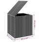 Garten-Kissenbox PE Rattan 100x97,5x104 cm Grau Garten-Kissenbox PE Rattan 100x97,5x104 cm Grau